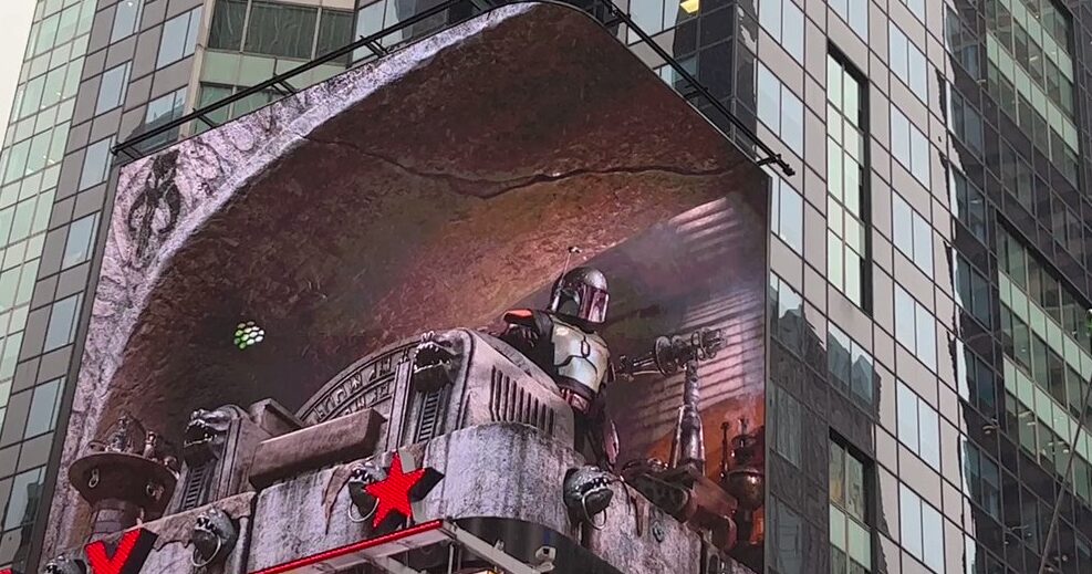 Boba Fett Star Wars 3D Billboard Times Square